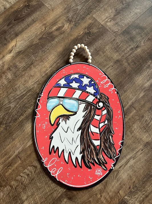 USA Bald Eagle Red/White/Blue Door Hanger