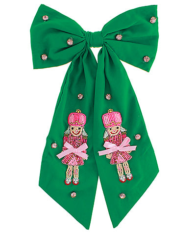 Green Nutcracker Bow