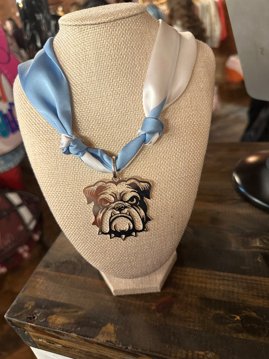 Bulldog Scarf Necklace