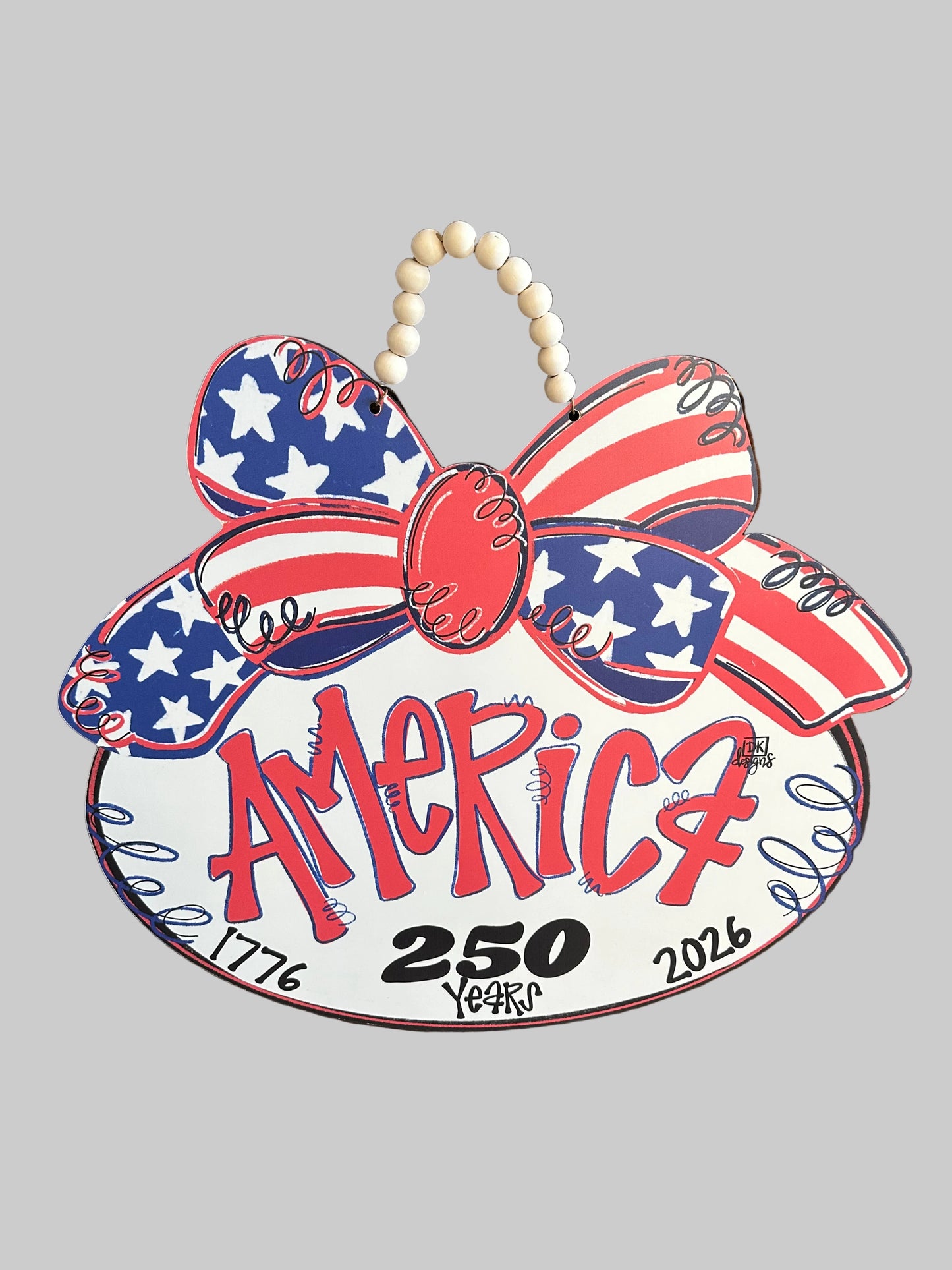 America Bow 250th Door Decor