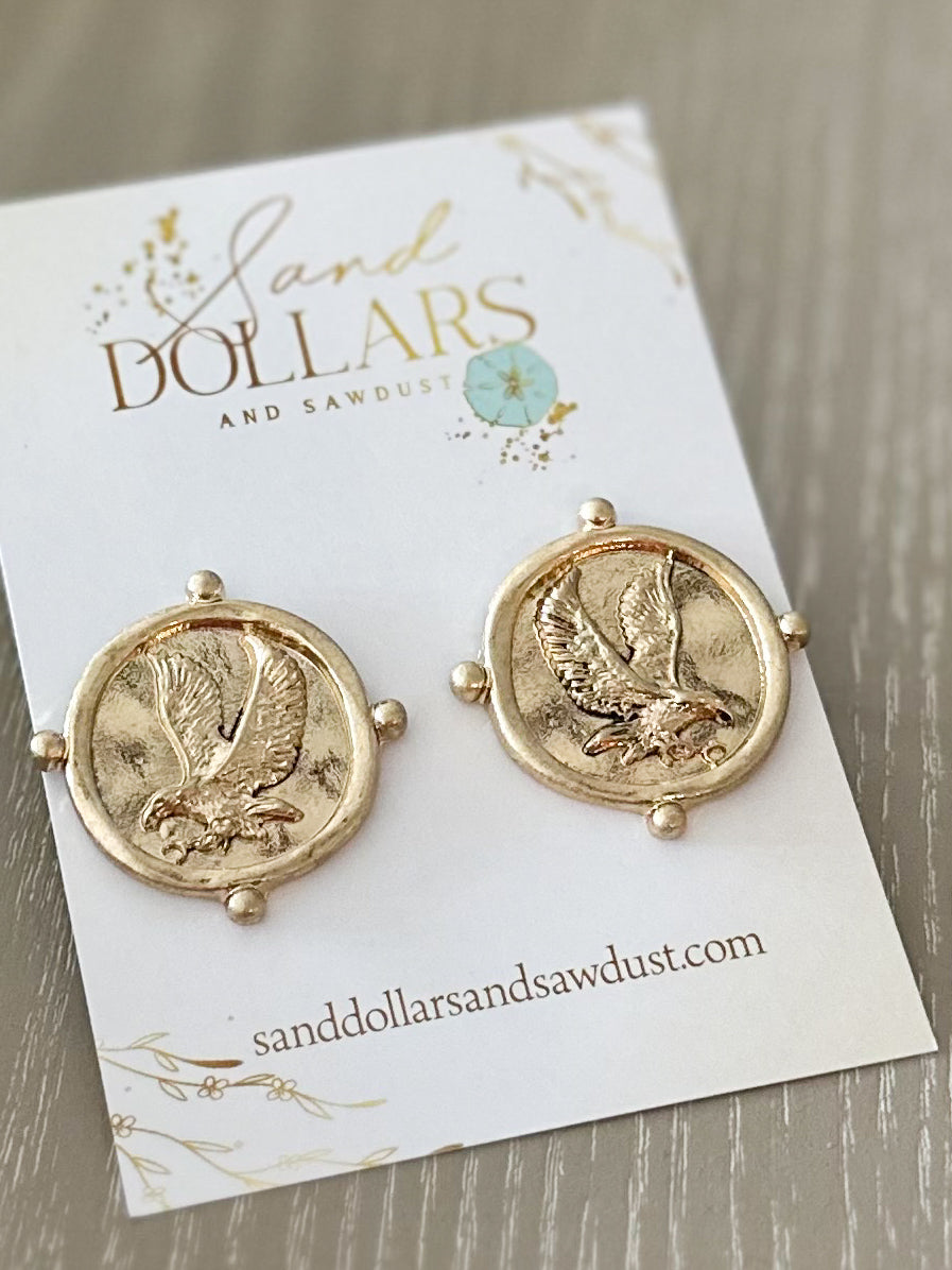 Eagles Gold Studs