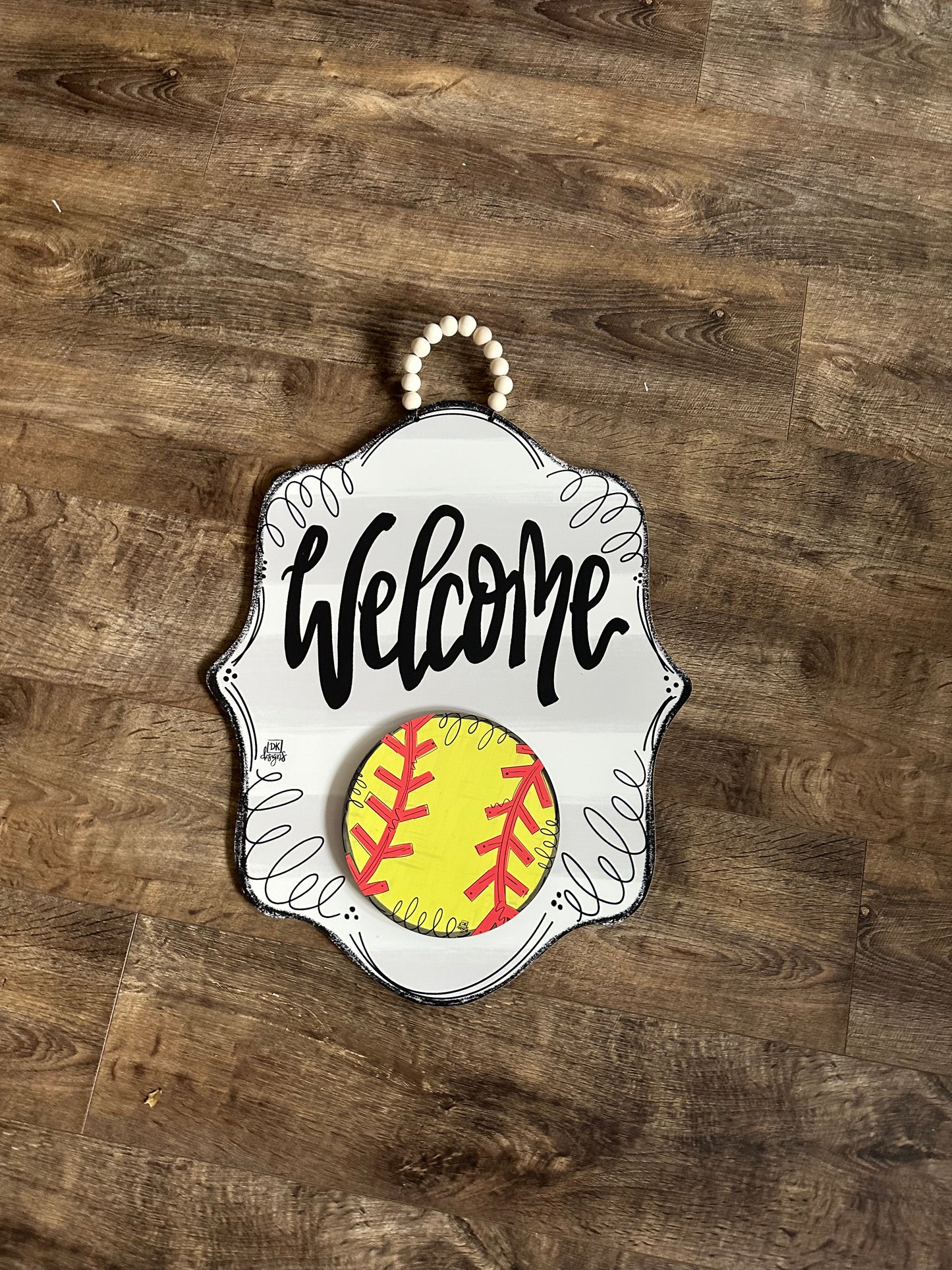 Welcome Grey/White/Black Door Hanger