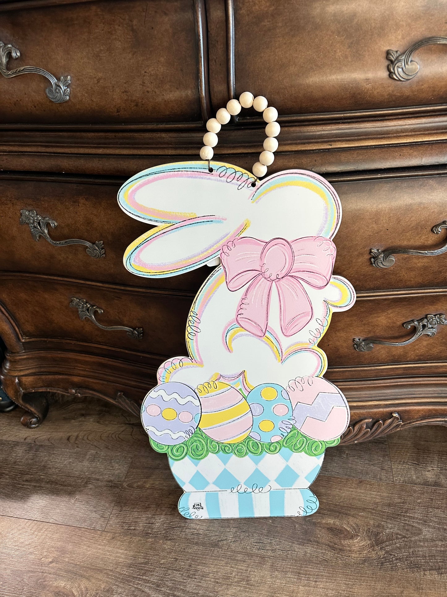 Bunny Topiary Door Decor