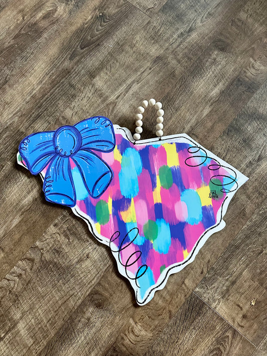State of South Carolina Bow Door Hanger