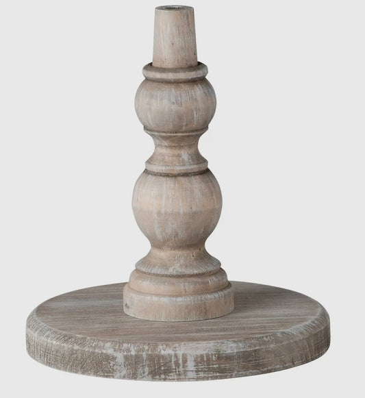 Wood Pedestal Base