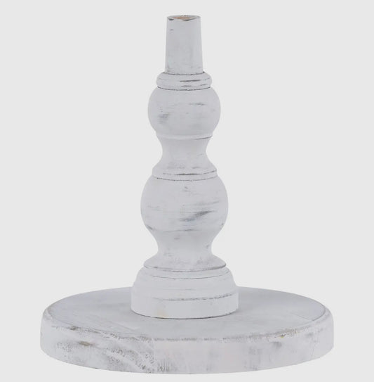 White Pedestal Base