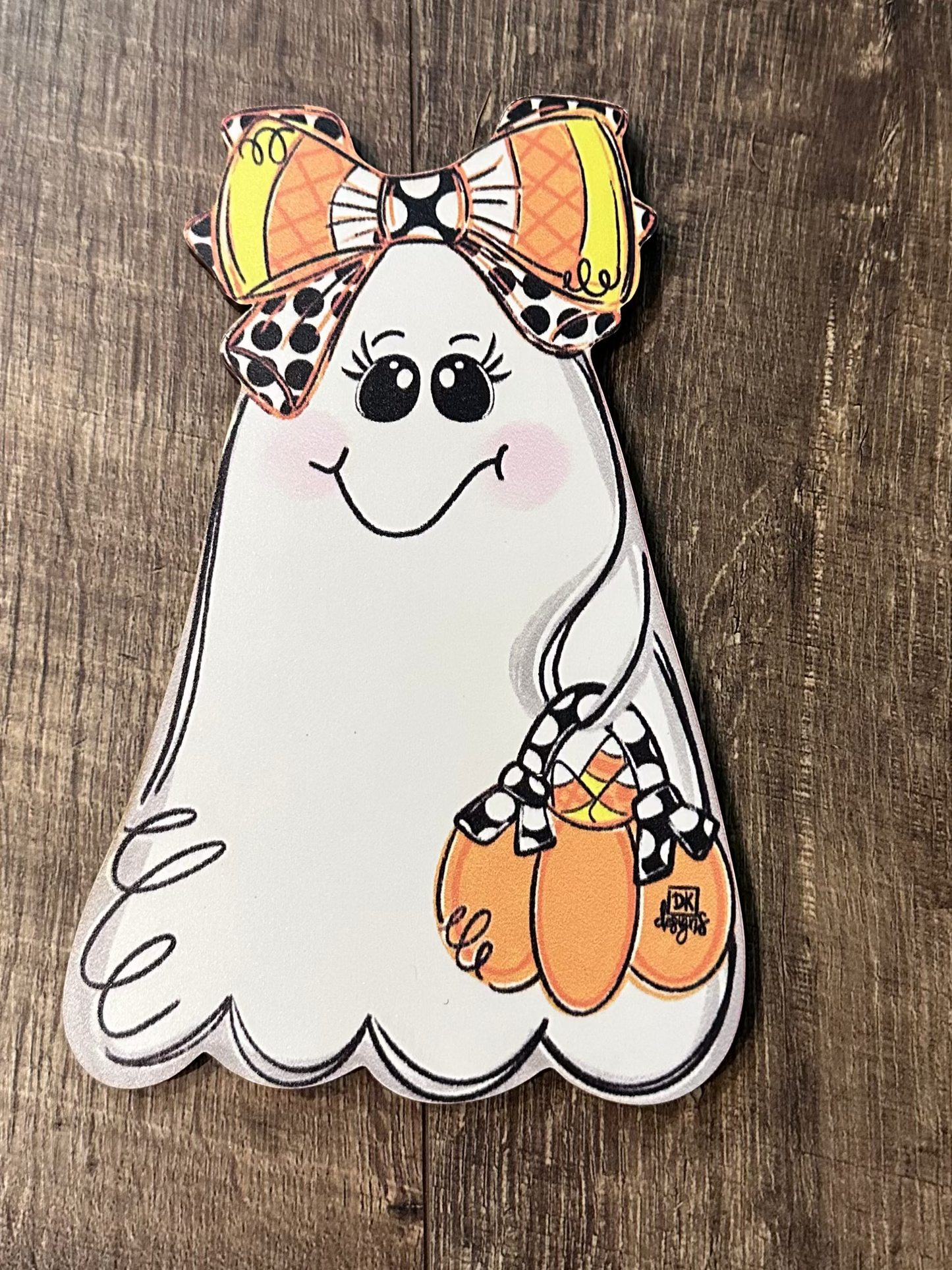 Ghost Candy Corn Bow Mini