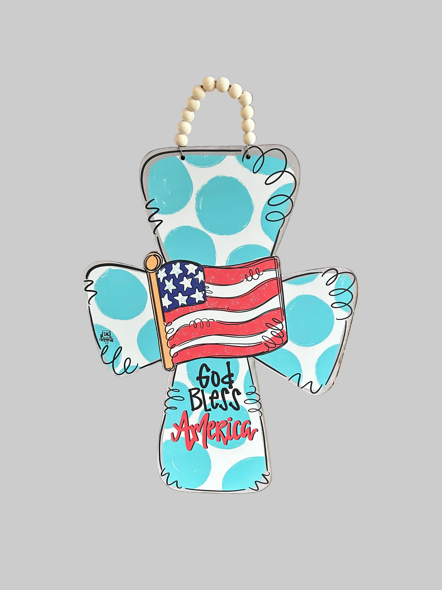 American Cross Door Decor