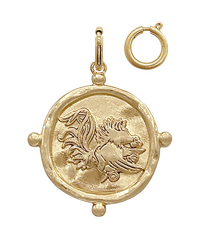 Gamecock Round Pendant