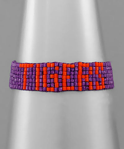 Tigers Bracelet Orange and Purple