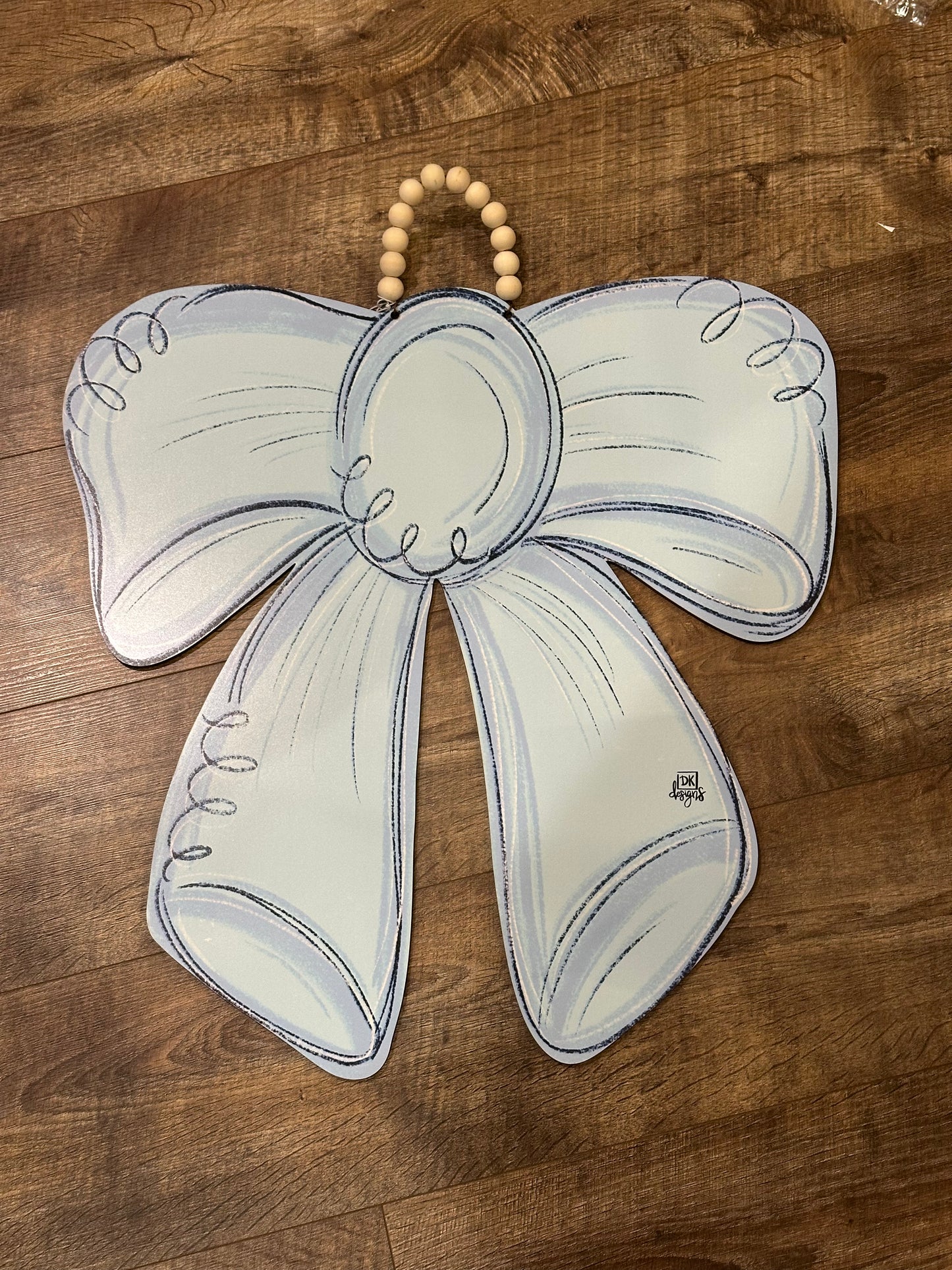 Baby Blue Bow Door Hanger