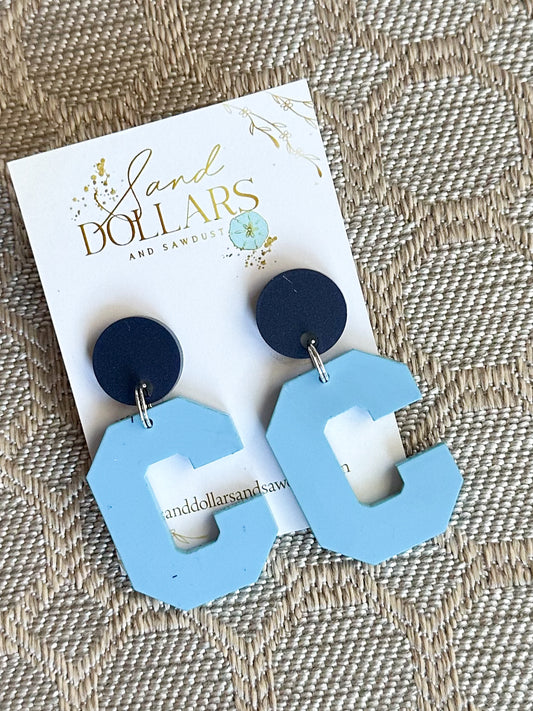 Block C - Blue Earrings