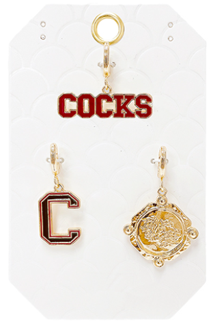 Gamecocks Set of 3 Charms