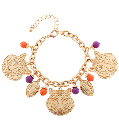 Clemson Charm Bracelet
