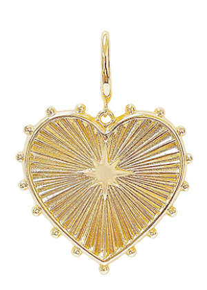 Gold Heart Pendant Charm