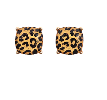 Leopard Stud Earrings