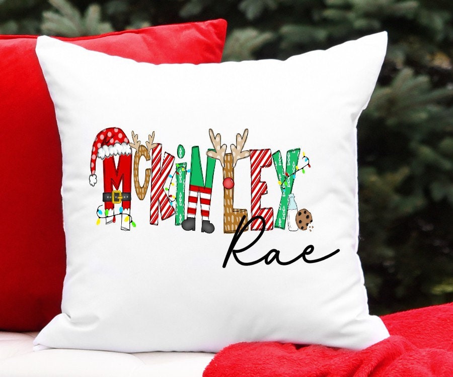 Custom Christmas Name Pillow