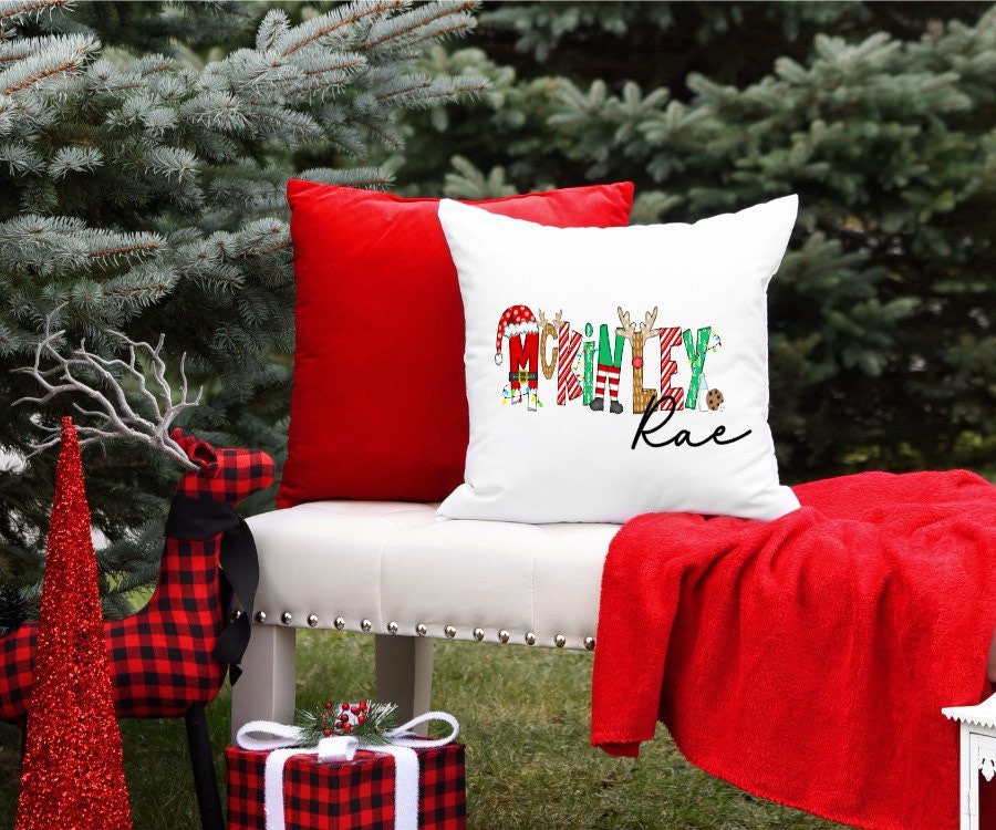 Custom Christmas Name Pillow
