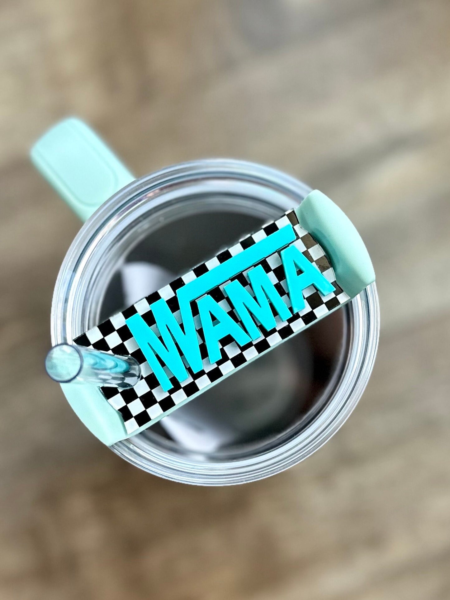 Checkered Mama Tumbler Tag for only 30oz or 40oz