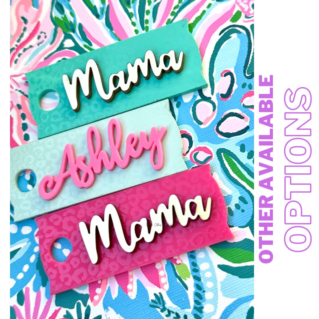 Personalized Pink Leopard Name Tumbler tag for only 30oz or 40oz