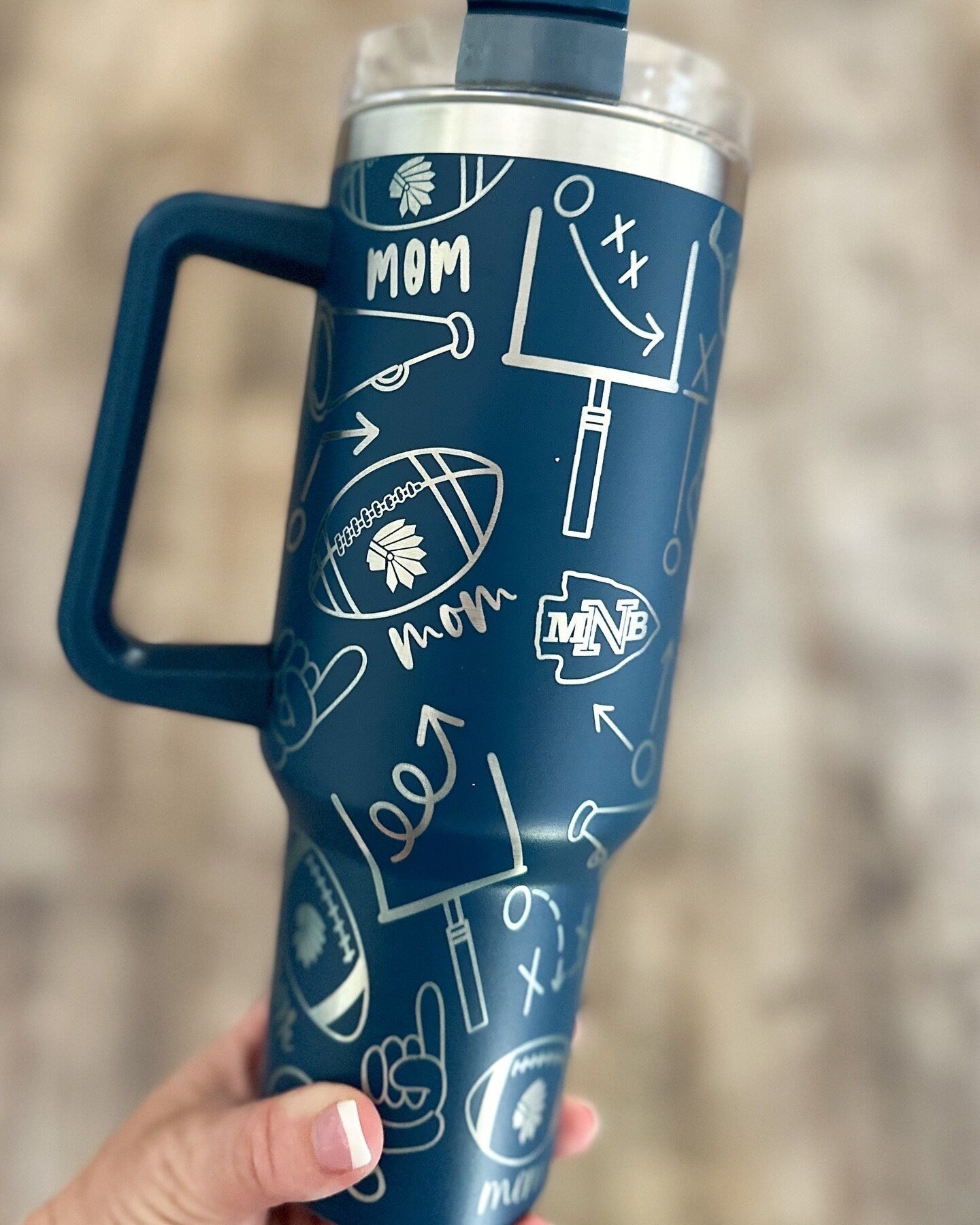 Personalized 40oz Football Gameday Tumbler