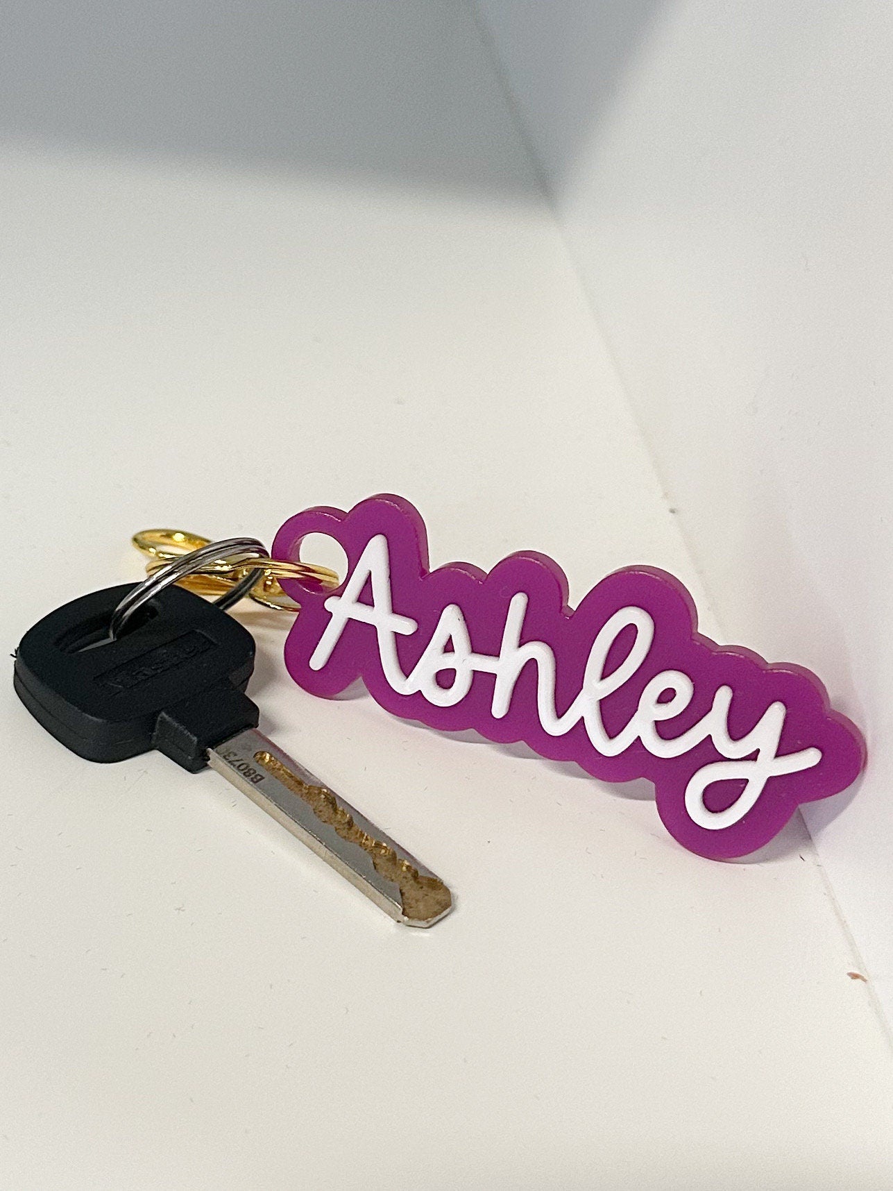 Custom Name Acrylic Keychains - Personalized Bag Tag or Key Ring