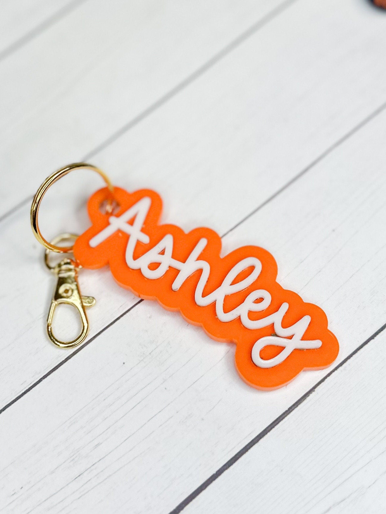 Custom Name Acrylic Keychains - Personalized Bag Tag or Key Ring