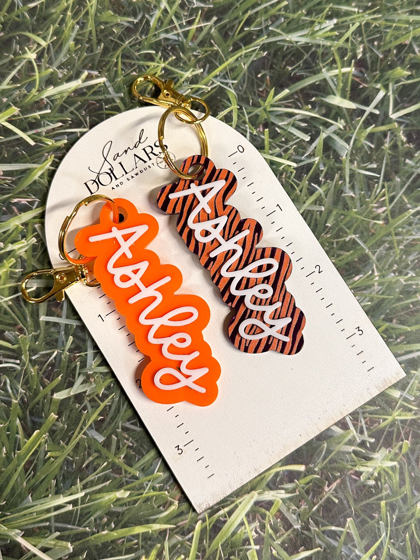 Custom Name Acrylic Keychains - Personalized Bag Tag or Key Ring