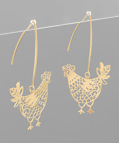 Chicken Filigree Earrings