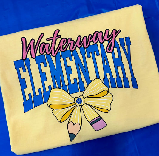 Waterway Elementary Butter Yellow Comfort Colors Short Sleeve