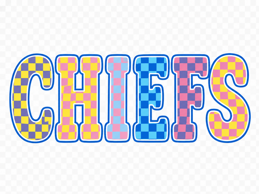 Chiefs Pastel Retro Checkered