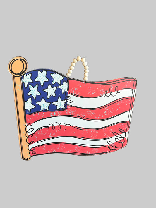 American Flag Door Decor