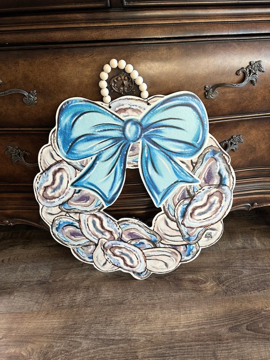 Oyster Wreath Door Decor