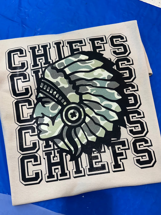 Chiefs Black and Camo - Gildan Short Sleeve