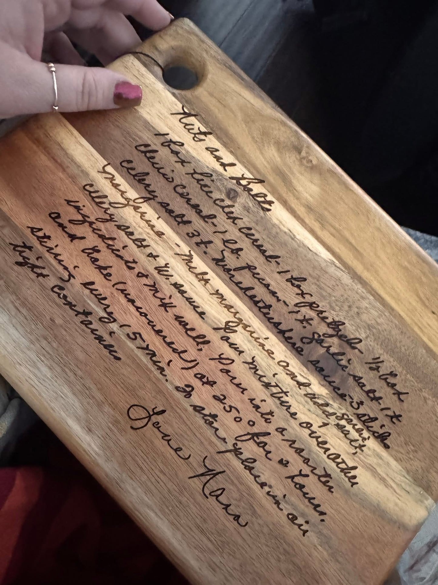 Horizontal Recipe Board — Handwritten