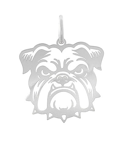 Bullldog Silver Filigree Charm Pendant