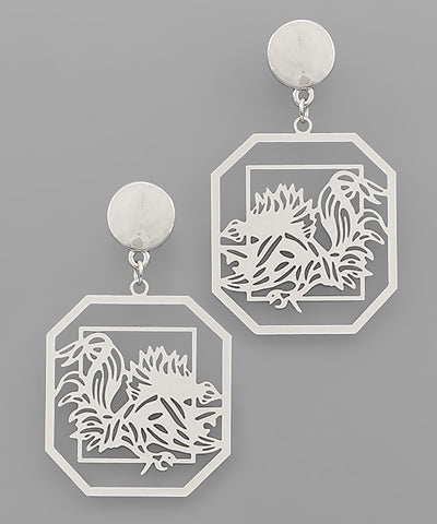 Gamecock Filigree Earrings
