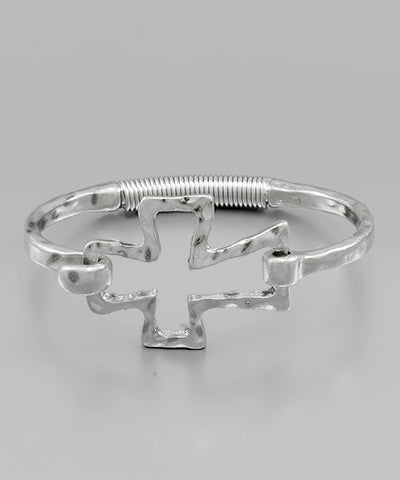 Silver Cross Bracelet