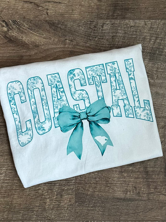 Coastal Teal - White Comfort Colors Short Sleeve