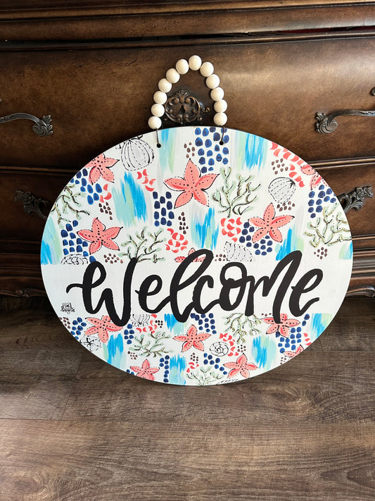Coastal Welcome Door Decor