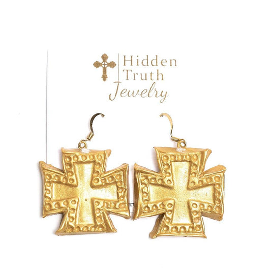 Elizabeth Cross Dangles Earrings