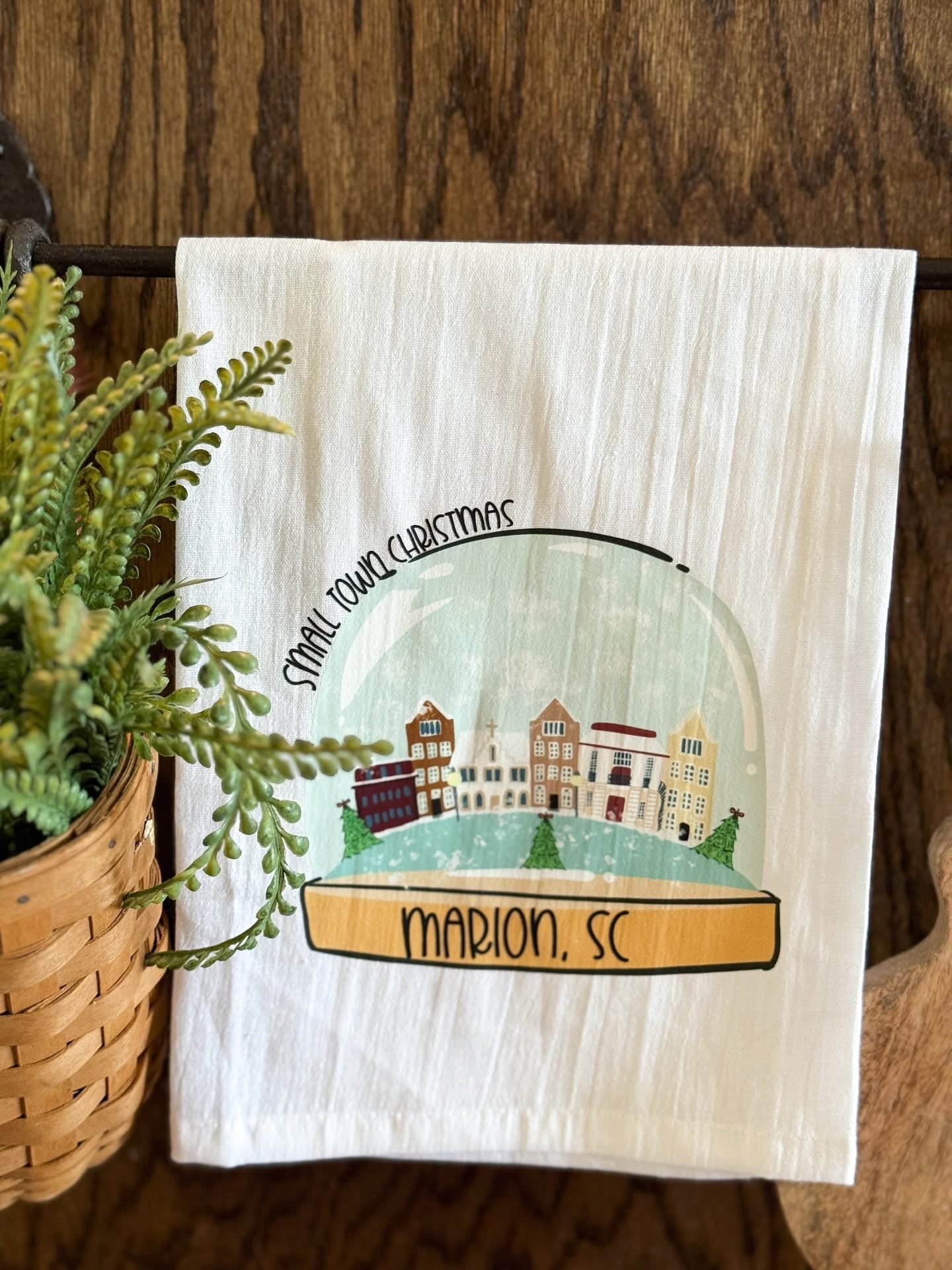 Marion Tea Towel Snowglobe