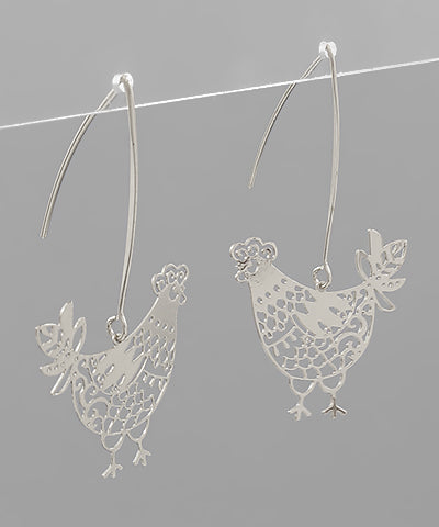 Chicken Filigree Earrings