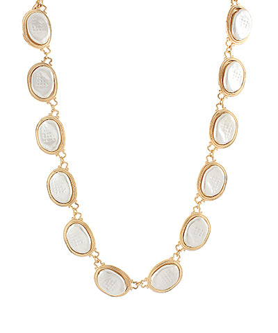 Oval Pearl Gold Necklace