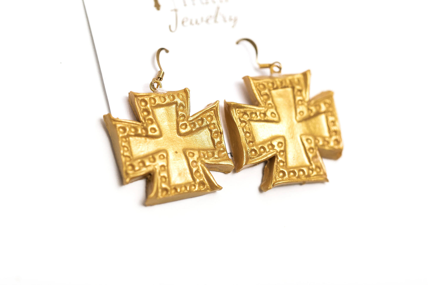 Elizabeth Cross Dangles Earrings