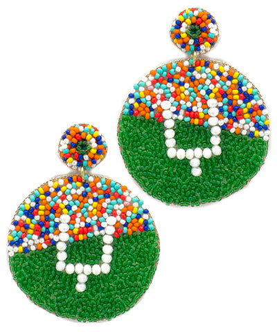 Football Multi Bead Earrings