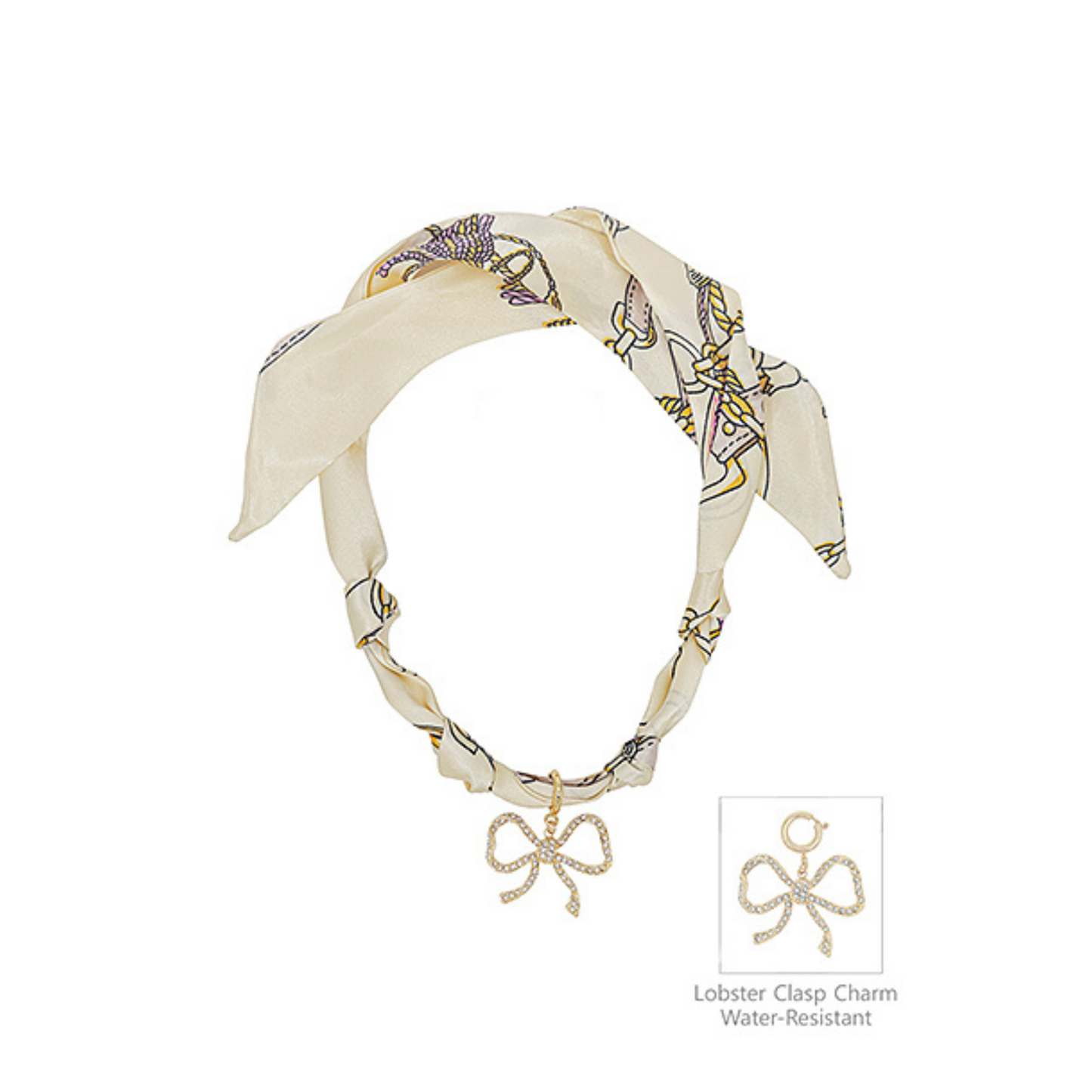 Bow Ivory Scarf Necklace