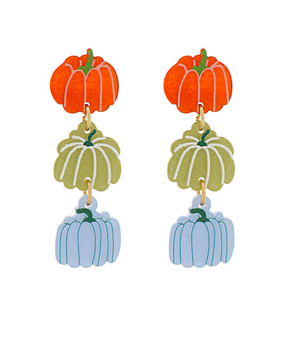 Pumpkin Dangle Orange/Sage/Blue