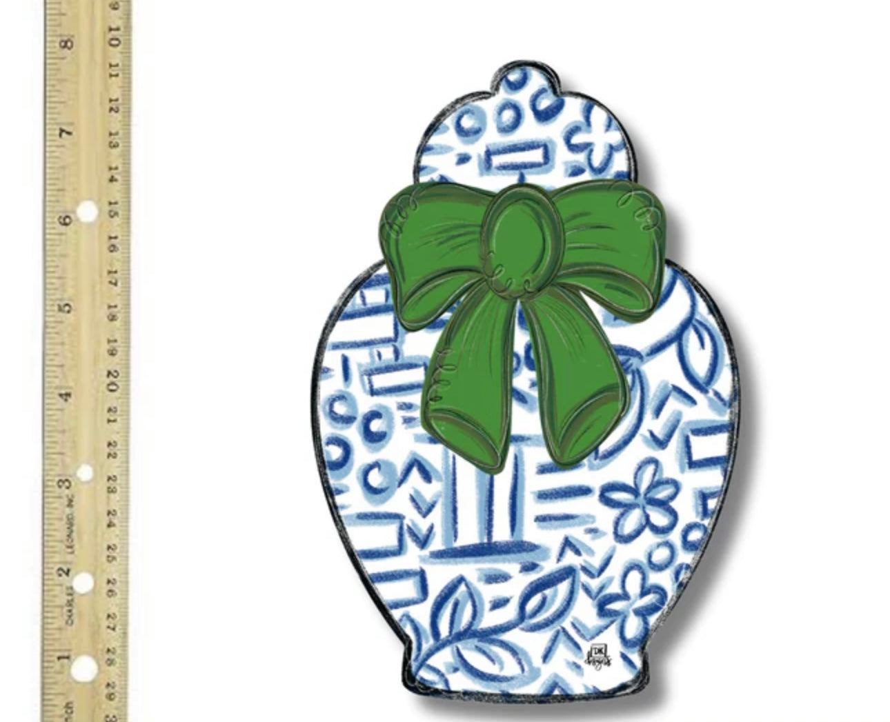 Ginger Jar Green Bow Mini