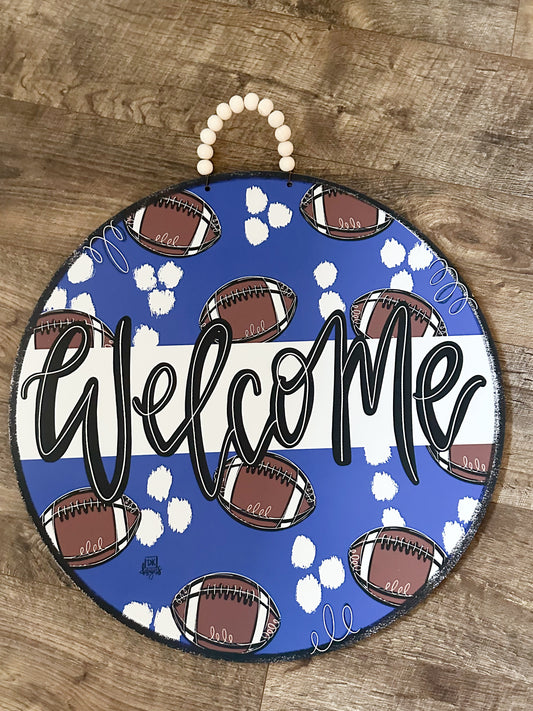 Royal Round Football Door Hanger